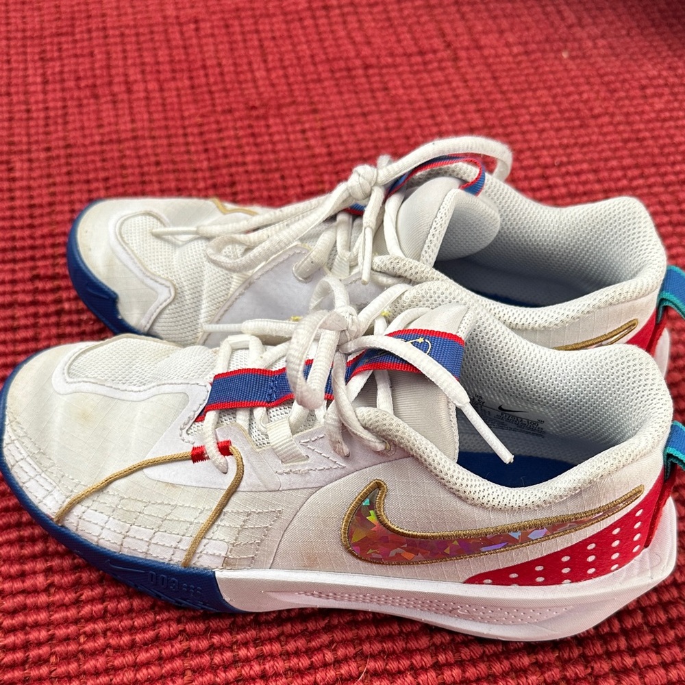Nike Kids White and Blue Sneakers